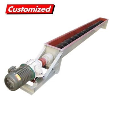 kopen Op maat gemaakte flexibele trough schroefconveyor Spiral groove screw auger conveyor transmissie systeem online vervaardiging