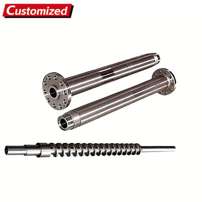 Goede prijs. Aangepaste Bimetalen Dubbele Schroef en Cilinder voor Injectiemachine LDPE en PVC Materiaal Extruder met Conisch Ontwerp online