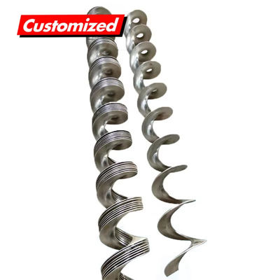 Goede prijs. Fabrieksdirecte Levering Op Maat Gemaakte Roestvrijstalen Hittebestendige Asloze Schroeftransporteur Spiraalblad online