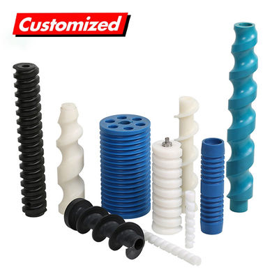 Goede prijs. Fabricage Custom Food Grade Conveyor Flexible Spiral Augers Upe Hdpe Pp Uhmwpe Pom Nylon Schroef Plastic Auger Cnc Pars Machine Gemakkelijk te bedienen Schroefconveyor online