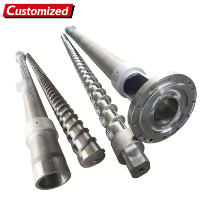 Goede prijs. Aangepaste Diameter 55 Schroefcilinder voor Extrudermachine voor PP HDPE PPS LDPE Materialen Genitreerde of Bimetalen Behandeling Plastic machine online