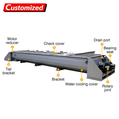 Goede prijs. CUSTOM Nieuwe thermische verwarming koeljassen schroeftransportvoertuigen Hoogtemperatuur auger transportvoertuigen continue mixers voor verwarming en koeling online