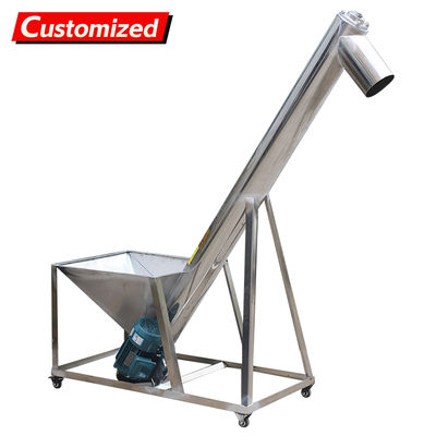 Goede prijs. Roestvrijstalen schroeftransporteur met 0-45 graden helling, hoge treksterkte en handmatige of automatische bediening online