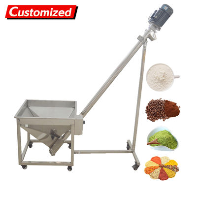 Goede prijs. oem Incline Auger Screw Conveyor Industrial Helical Hopper Spiral Powder Feeder 750W Stainless Steel 441-661 lb/min Spring Loader 220V 1PH online
