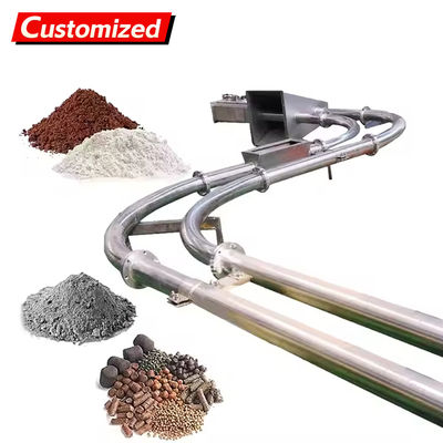 Goede prijs. Custom-made fully enclosed pipeline chain conveyor industrial tubular conveyor, suitable for cement, flour, and ash plant manufacturers. online