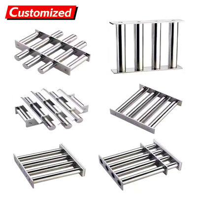 Goede prijs. Custom Permanent Strong Magnet Grid 12000 Gauss Neodymium Bar Rod Separator Stainless Filter High Magnetic Hopper Grate Magnet for lithium battery manufacturers, factories, and manufacturing industrie online