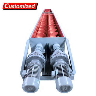 Goede prijs. OEM dubbel-as schroefconveyor koolstofstaal/roestvrij staal constructie slijtvast, corrosiebestendig industriële poeder/granulaat transport vliegas,Cementdeeltjesbehandelingsapparatuur online