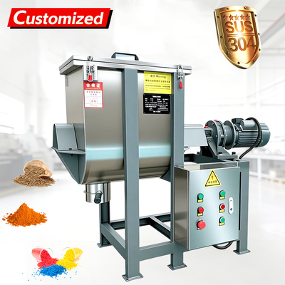 Goede prijs. Custom 100 liter roestvrij staal horizontale lint mixer voor hoge uniformiteit en brede toepassingen online