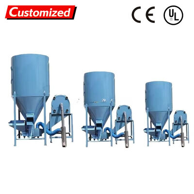 Goede prijs. Persoonlijke 300-2000 kg/h Verticale voederbreker met hoge uitstoot Mixer voor pluimvee Veehouderij Graanvoer verwerking online